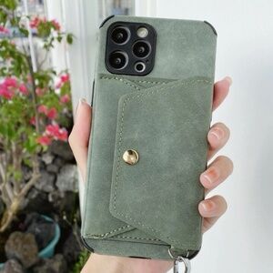 Anti-fall Phone Case With Coin Pocket Dark Green / 11 Pro Max